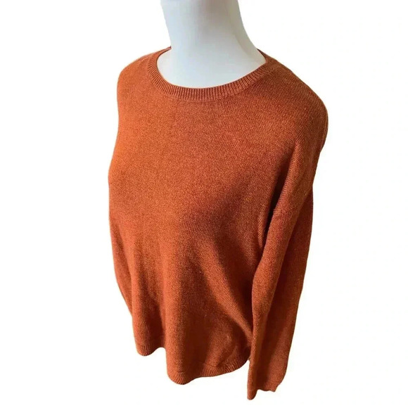 H&M LONG SLEEVE ORANGE KNIT TOP WOMENS SIZE SMALL - Picture 3 of 7